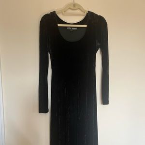 Vintage Betsey Johnson black velvet dress